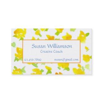 Buttercup Yellow Hand Painted Watercolor Flowers