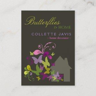 Butterflies Floral House Home Modern Profile Card