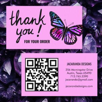 Butterflies Thank You for Your Order QR Code
