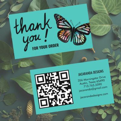 Butterflies Thank You for Your Order QR Code
