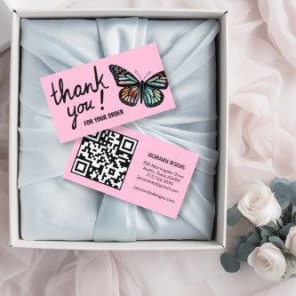 Butterflies Thank You for Your Order QR Code