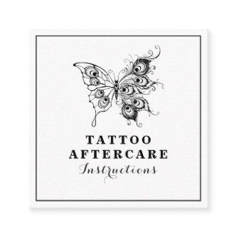 Butterfly & Feathers Tattoo Aftercare Instructions Square