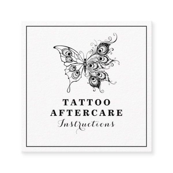 Butterfly & Feathers Tattoo Aftercare Instructions Square