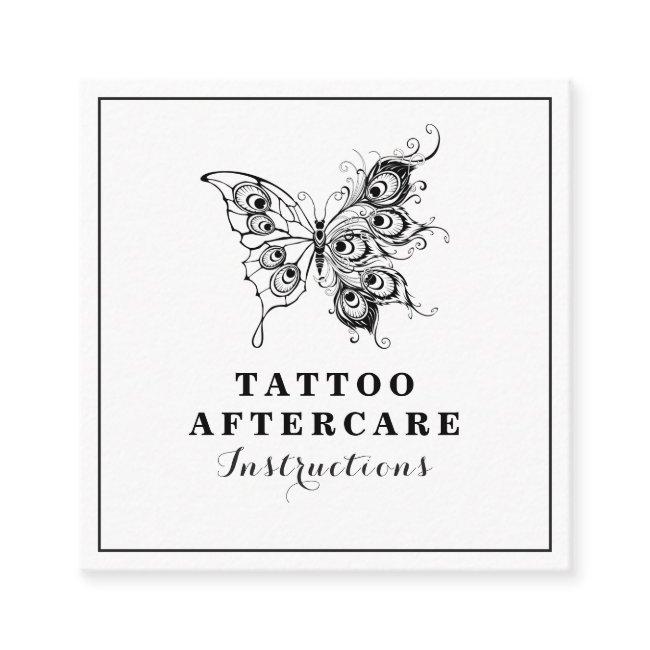 Butterfly & Feathers Tattoo Aftercare Instructions Square
