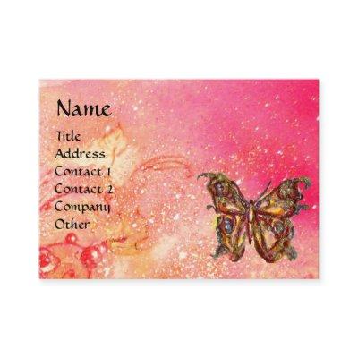 BUTTERFLY IN PINK FUCHSIA GOLD SPARKLES