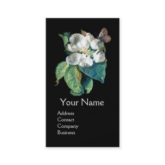 BUTTERFLY ON THE WHITE FLOWER , FLORAL MONOGRAM