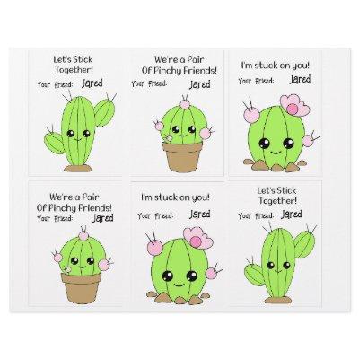Cactus Class Cards 6 Personalize Name