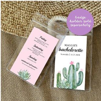 Cactus Desert Bachelorette Itinerary Badge Insert