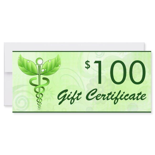 Caduceus Alternative Medicine $100 Gift Voucher