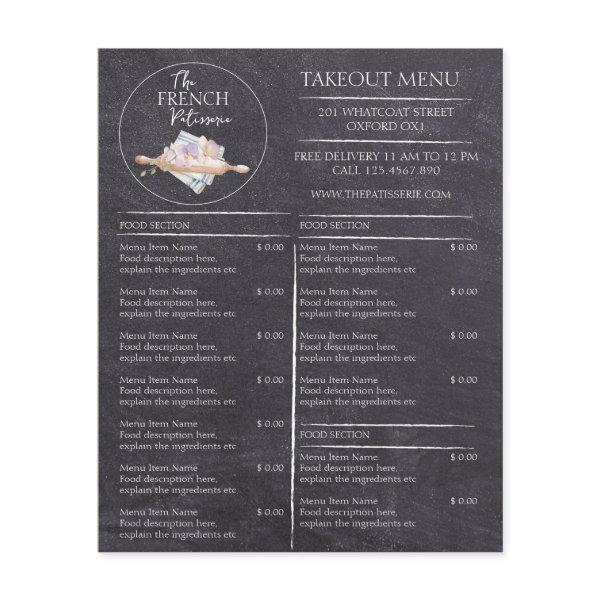 Cafe Patisserie Bakery Business Takeaway Menu