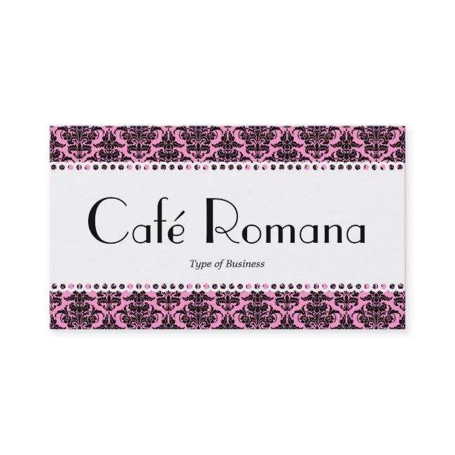 Café Romana (Scalloped) Black Damask