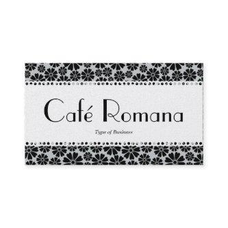 Café Romana (Scalloped) Floral Pattern (Gold)