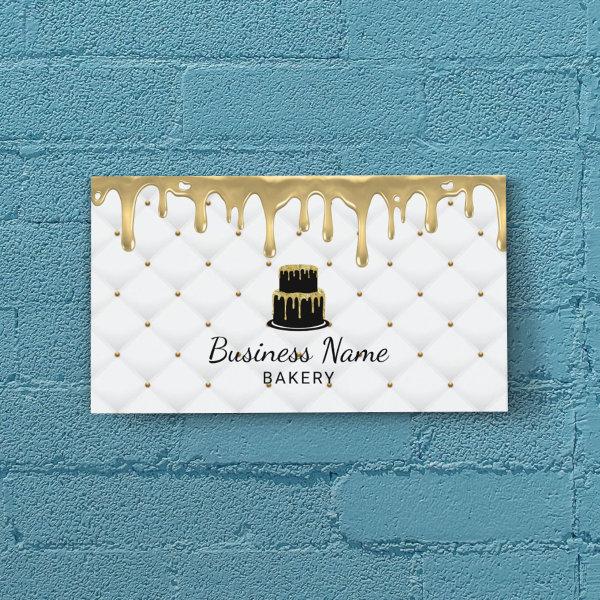 Cake Bakery Gold Drip Icing Luxury White