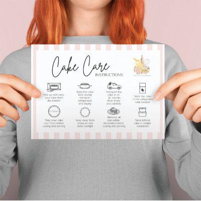 Cake Care Bakery Thank You Card