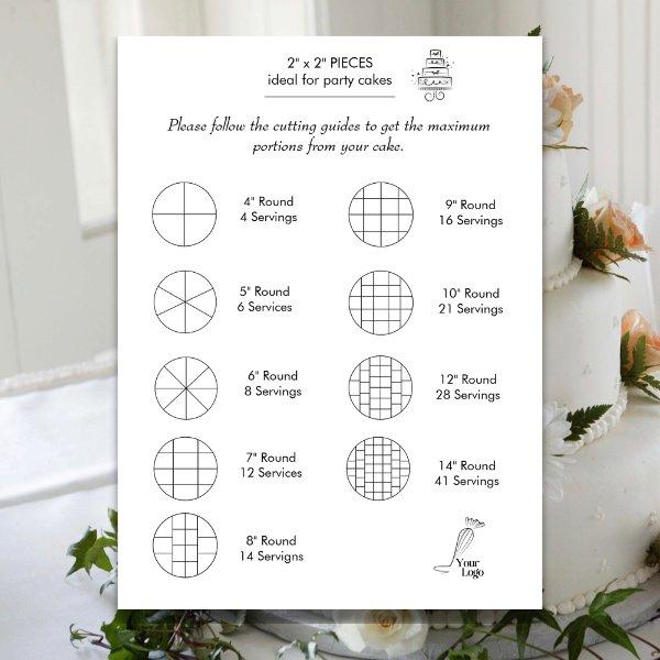 Cake Cutting Guide Round Wedding Simple