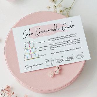 Cake Disassemble Guide Pink Watercolor Bakery