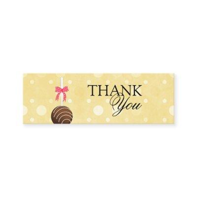 Cake Pops  Thank You Tags