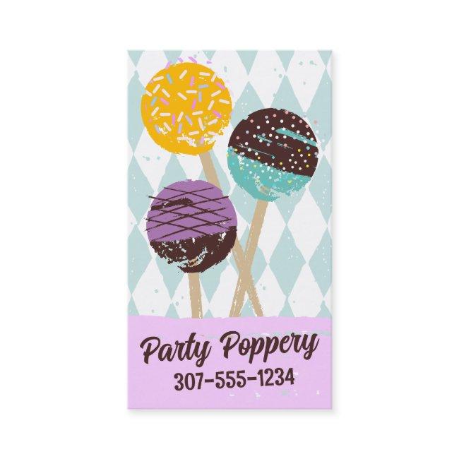Cake pops wedding event baking bakery purple