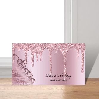 Cakes & Sweets Cupcake  Bakery Dripping Rose Gold