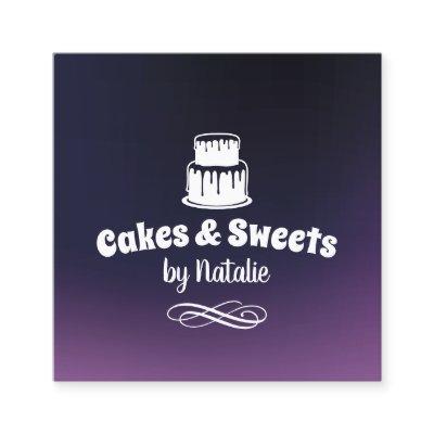 Cakes & Sweets Cupcake Home Bakery Elegant Purple Square