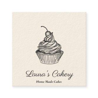 Cakes & Sweets Cupcake Home Bakery Rustic Vintage Square