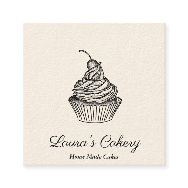 Cakes & Sweets Cupcake Home Bakery Rustic Vintage Square