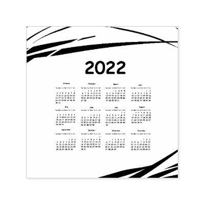 Calendar 2022. Planning business, design modern  Self-inking Stamp