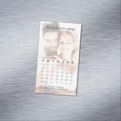 Calendar Simple Trendy Photo Six Row Magnet