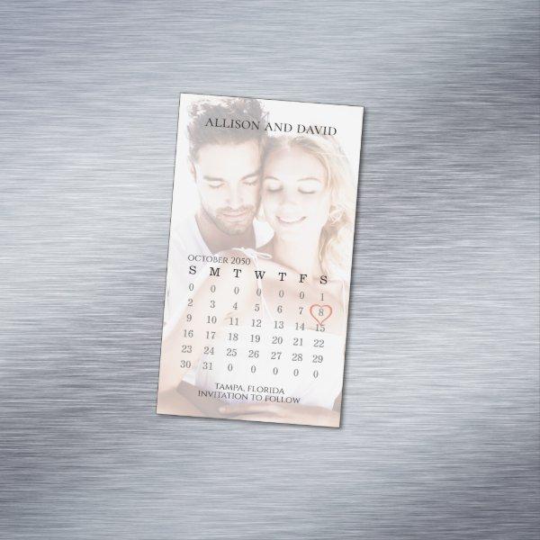 Calendar Simple Trendy Photo Six Row Magnet