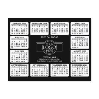 Calendar with logo Contact Information Postcard