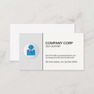 Call Center | Business Man Headset Logo Appointment Card
