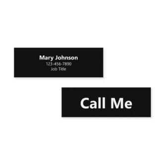 Call Me Black & White Name Job Title Phone Number Mini