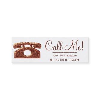 Call Me! Copper Telephone Dating Profile Cards 2