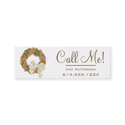 Call Me! Elegant Autumn Wreath Profile Cards 2