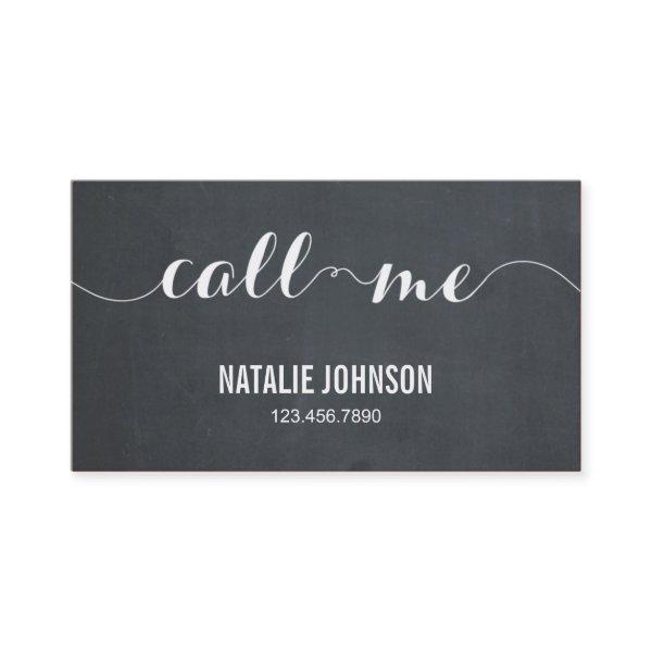 Call Me Modern Calling Card - Chalkboard