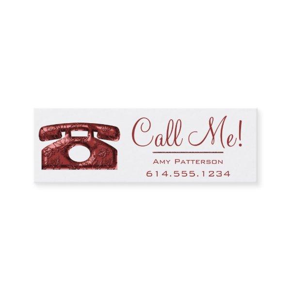 Call Me! Red Telephone Dating Profile Cards