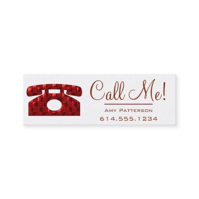 Call Me! Red Telephone Dating Profile Cards 4