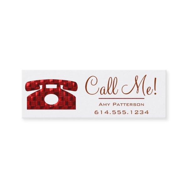 Call Me! Red Telephone Dating Profile Cards 4