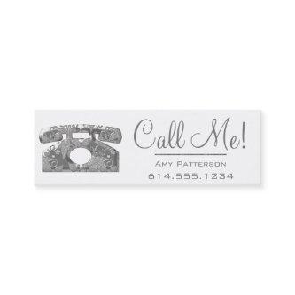 Call Me! Silver Telephone Dating Profile Cards