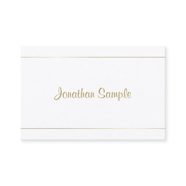 Calligraphed Design Gold Script Glamorous Trendy