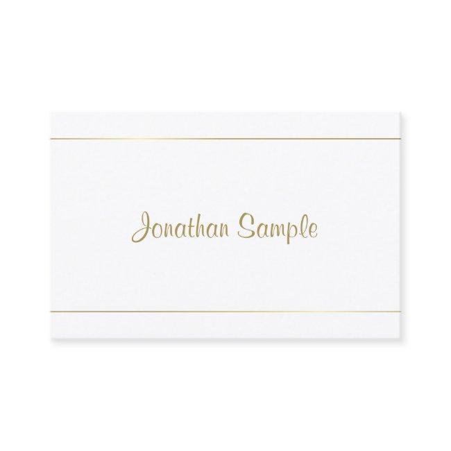 Calligraphed Design Gold Script Glamorous Trendy
