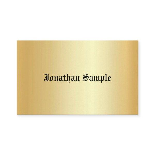 Calligraphed Faux Gold Template Vintage Old Text