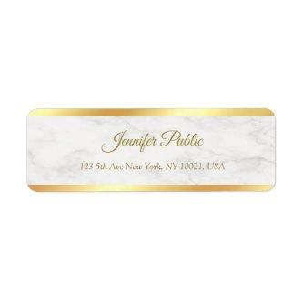 Calligraphed Script Elegant Modern Return Address Label