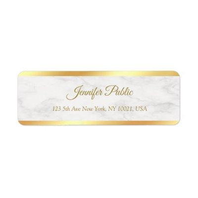Calligraphed Script Elegant Modern Return Address Label