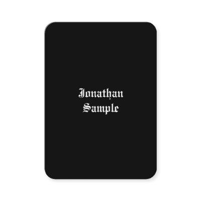 Calligraphed Script Vintage Retro Look Black White
