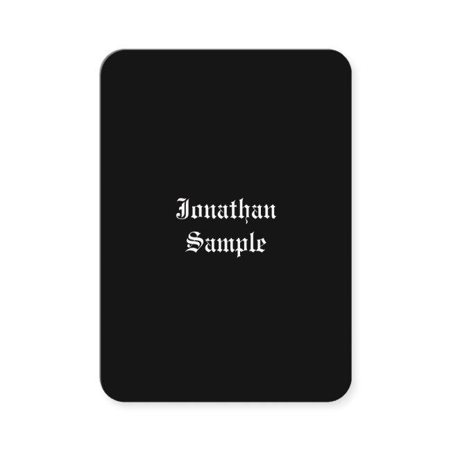 Calligraphed Script Vintage Retro Look Black White
