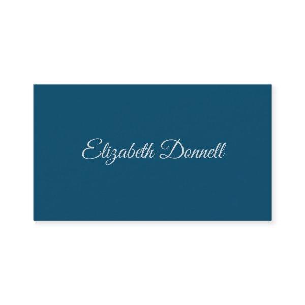 Calligraphy Elegant Ocean Blue