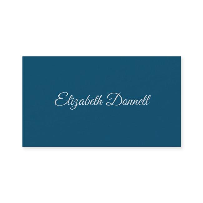 Calligraphy Elegant Ocean Blue