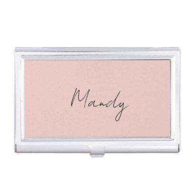 Calligraphy Elegant Rose Gold Plain Simple Name  Case