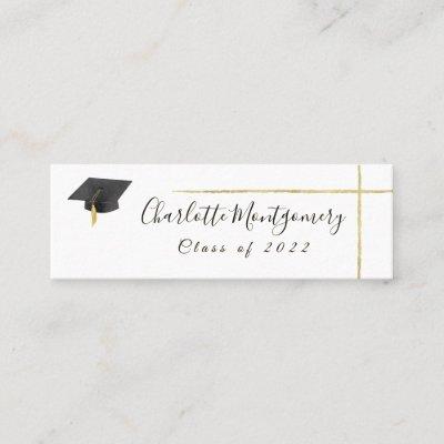 Calligraphy Gold Foil Graduation Name Card